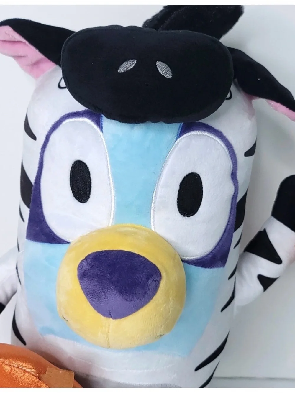 Bluey Zebra Pumpkin Plush Halloween 19” with Orange Pumpkin Accessory